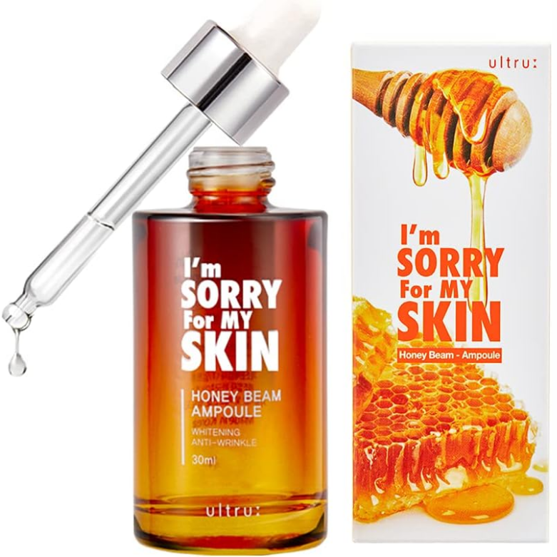Honey Bemb Ampuola 30ml skincare serum bottle with honey and botanical extracts packaging