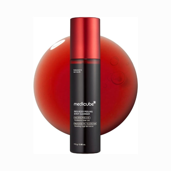 Red Body Peeling Shot – Strawberry Skin Exfoliating Spray – 110 g  | MOQ: 50 Pcs | B0D9561GC4