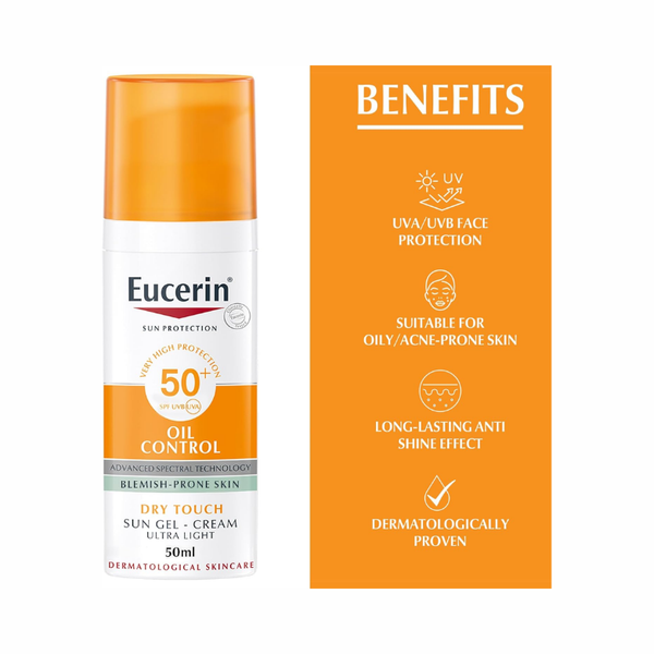 جل واقي من الشمس للتحكم في إفراز الزيوت للوجه - 50 مل