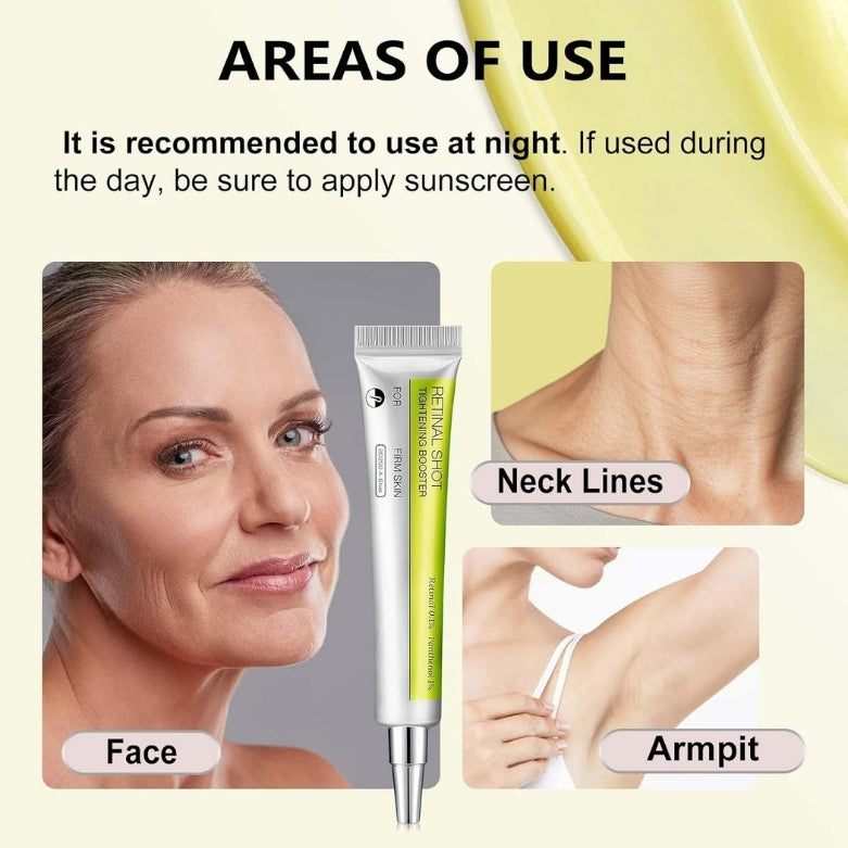 Retinol Shot 15 ml anti-aging serum bottle with clear packaging and dropper for skincare renewal