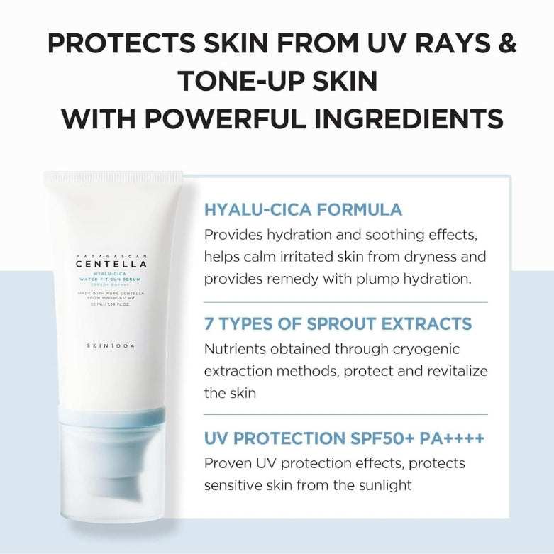 Madagascar Centella Hyalu-Cica Water-Fit Sun Serum 50ml | MOQ: 50 Pcs | B0B3G73VF5