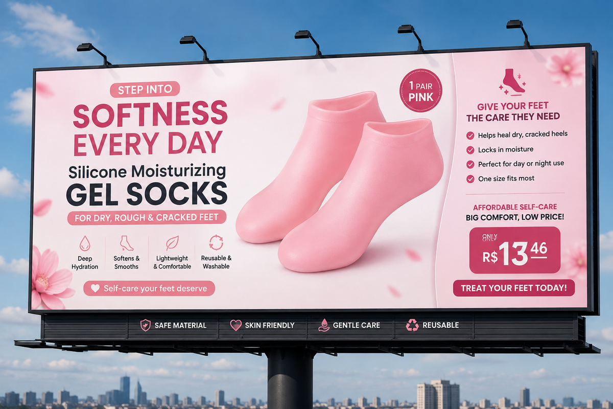 Silicone Moisturizing Gel Socks for Dry, Rough & Cracked Feet – Reusable, Washable, Soft Heel Care Socks for Deep Hydration, One Size Fits Most – Pink, 1 Pair