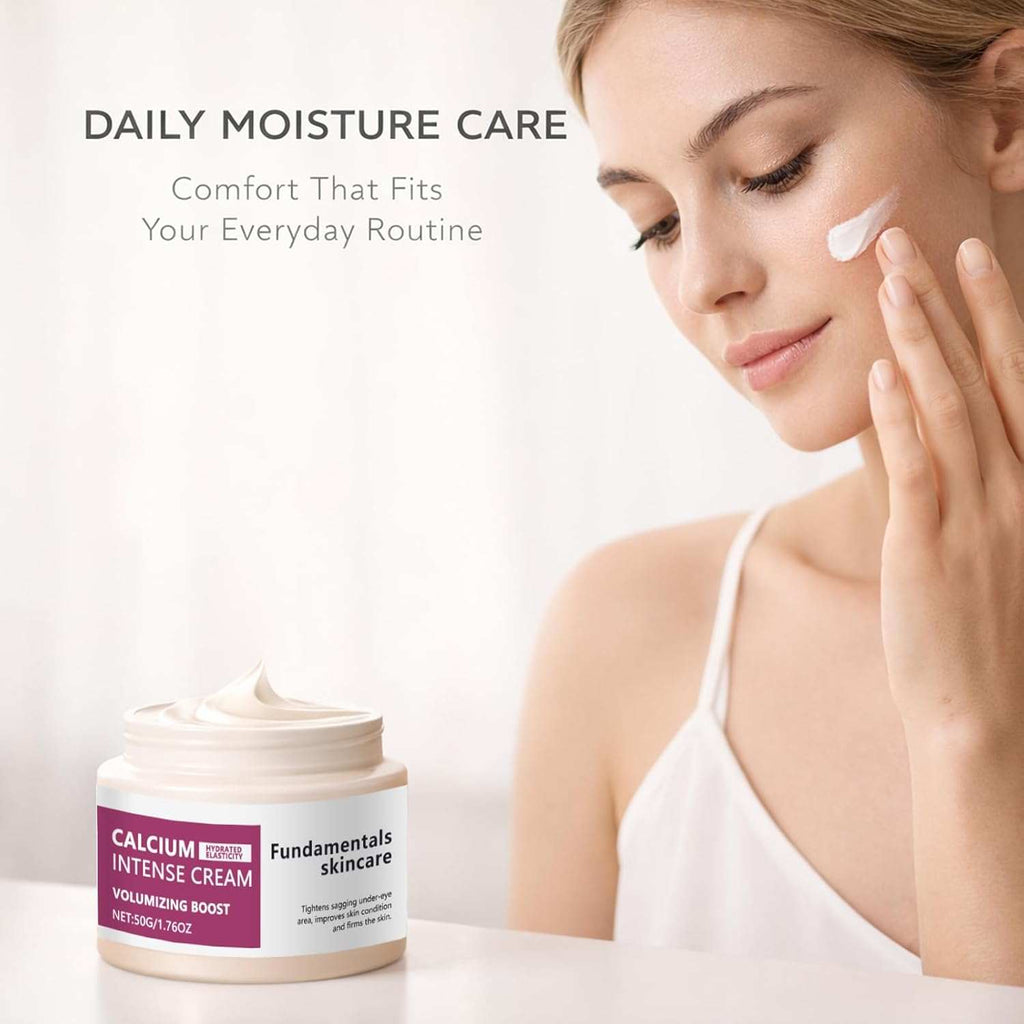 Calcium Daily Care Skin 5 Pcs Set with cleanser, toner, serum, balm stick, and moisturizer for hydration and firming