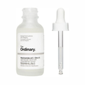 The Ordinary Niacinamide 10% + Zinc 1% serum bottle, 30 ml with clear liquid for blemish reduction and oil control