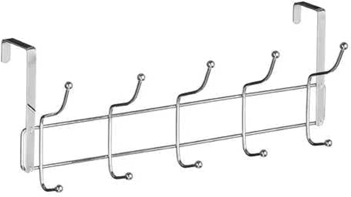 Stainless Steel Door Hanger with 5 Hooks