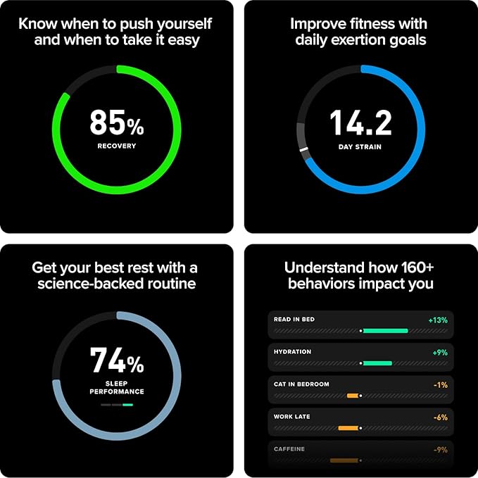 WHOOP 5.0 MG Activity Tracker 12-Month Membership, 24/7 Fitness & Sleep Monitoring