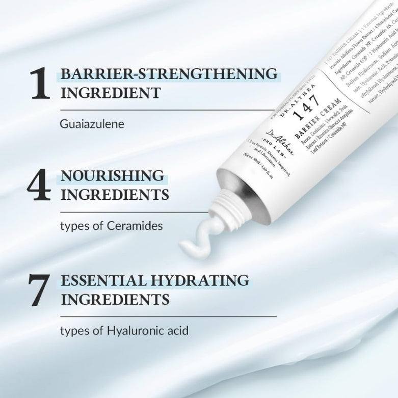 147 Barrier Cream 50ml Hydrating Skin Repair Cream MOQ 30
