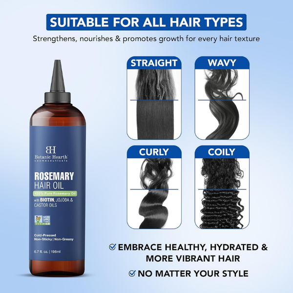 100% Pure Rosemary Oil For Hair Growth - 198 ML | MOQ 30 Pcs | B0C6XJMSGP