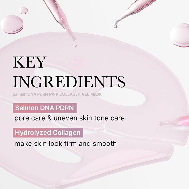 PDRN Pink Collagen Gel Mask – Pack of 4 | MOQ: 30 Pcs | B0DBF52CLJ