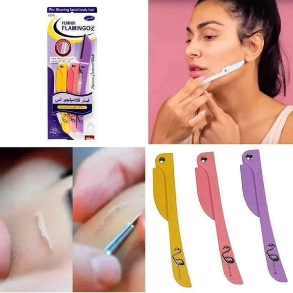 Feather Blooming 3 Piece Flamingos Ladies Razor  | MOQ: 50 Pcs | B08FSTB26N