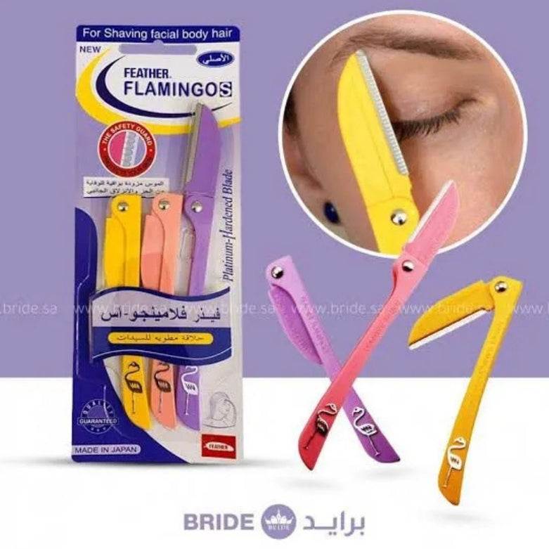 Feather Blooming 3pc Flamingo Ladies Razor smooth shave MOQ 50set